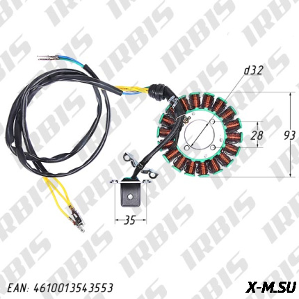 Статор генератора 157FMI, 162FMJ, 166FMM (CG, CB) (18 кат.) 