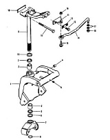 Поворотный кронштейн (длинный вал-S/N-0C160936 и выше) 2-Х ТАКТНОГО ПЛМ MERCURY 60 Серийный номер от 0A721308 и выше
